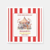 Carnaval Circus Show & Dieren Verjaardag Servet (Voorkant)