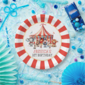 Carnaval Circus Show & Dieren Verjaardagsfeest Papieren Bordje (Feest)