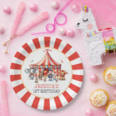 Carnaval Circus Show & Dieren Verjaardagsfeest Papieren Bordje (Feest)
