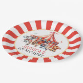 Carnaval Circus Show & Dieren Verjaardagsfeest Papieren Bordje (Gekanteld)