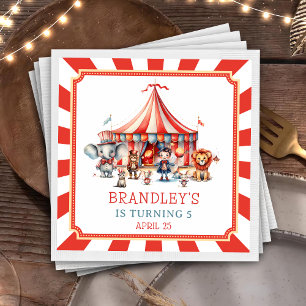 Carnaval Circus Show & Dieren Verjaardagsservet Servet