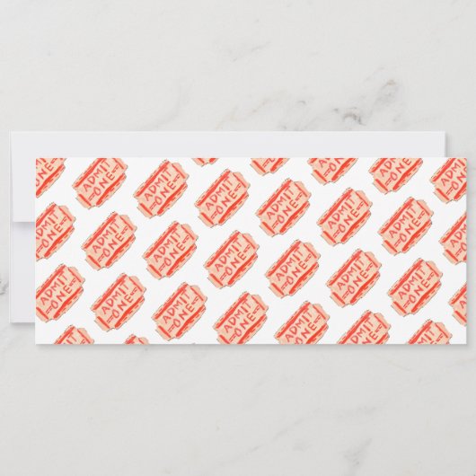 Carnaval Circus Show Ticket Entree Kids Verjaardag Kaart (Achterkant)