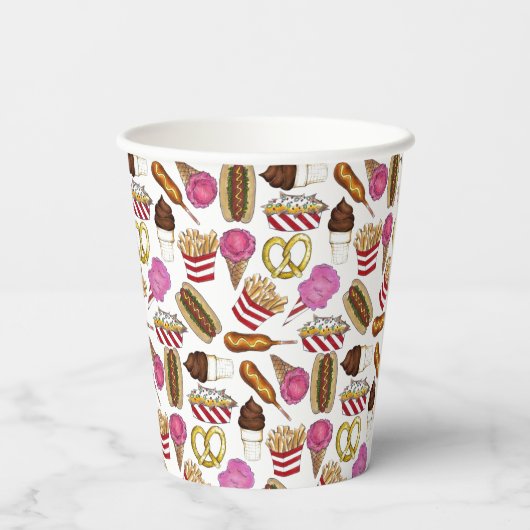 Carnaval Circus State Fair Foods Verjaardagsfeest Papieren Bekers (Achterkant)