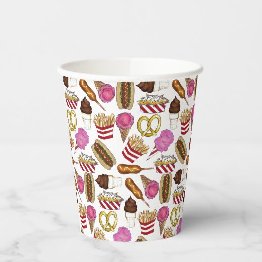 Carnaval Circus State Fair Foods Verjaardagsfeest Papieren Bekers (Links)