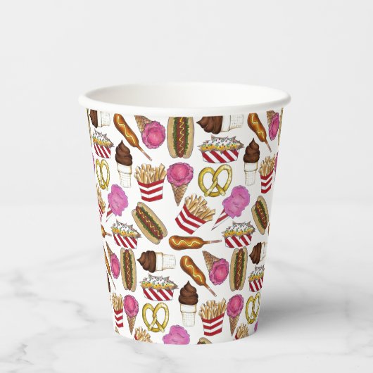 Carnaval Circus State Fair Foods Verjaardagsfeest Papieren Bekers (Voorkant)