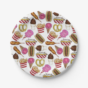 Carnaval Circus State Fair Foods Verjaardagsfeest Papieren Bordje