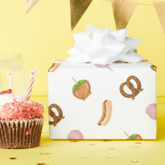 Carnaval Circus State Fair Snacks Inpakpapier (Verjaardagsfeest)