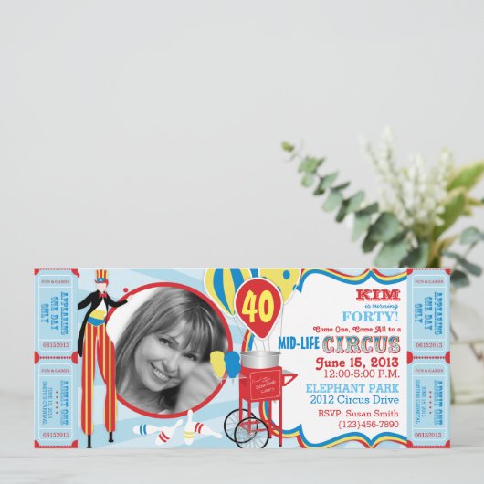 Carnaval Circus Stilt Walker Verjaardag Kaart (Staand voorkant)