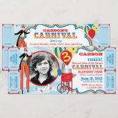 Carnaval Circus Stilt Walker Verjaardag Kaart (Voorkant / Achterkant)