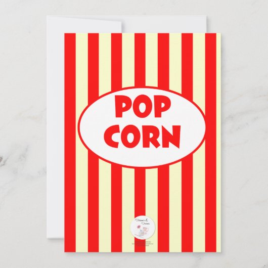 Carnaval Circus Streep Baby shower Uitnodiging (Achterkant)