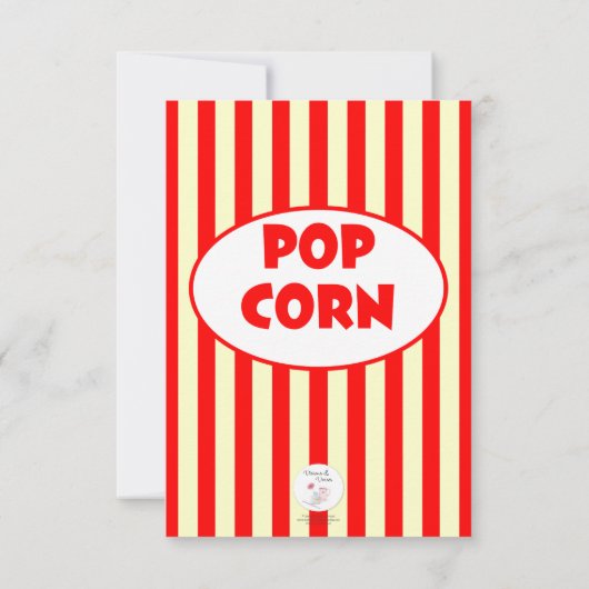 Carnaval Circus Streep Baby shower Uitnodiging (Achterkant)