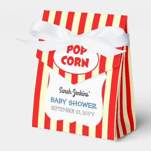 Carnaval Circus Stripe Baby shower Bedankdoosjes (Voorkant Zijde)
