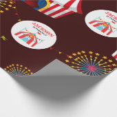 Carnaval Circus Verjaardag Cadeaupapier (Hoek)