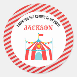 Carnaval Circus Verjaardag Ronde Sticker