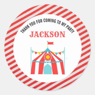 Carnaval Circus Verjaardag Ronde Sticker