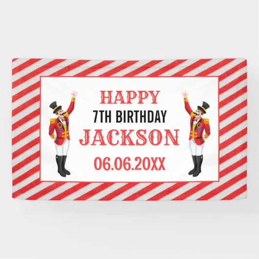 Carnaval Circus Verjaardag Spandoek (Horizontaal)
