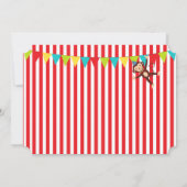 Carnaval Circus Verjaardagsfeest Uitnodigingen (Achterkant)