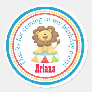 Carnaval Circus Verjaardagsfeestje Favor Sticker