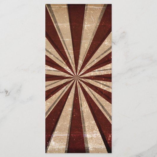  Carnaval Circus Wedding Menu Kaart (Achterkant)