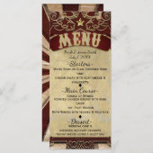  Carnaval Circus Wedding Menu Kaart (Voorkant / Achterkant)