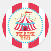 Carnaval, circustent, dank u Sticker (Voorkant)