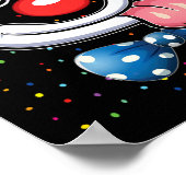 Carnaval Clown Gezicht Circus Kostuum Kinder Manne Poster (Hoek)