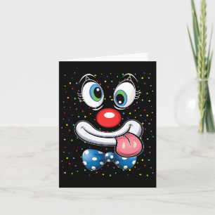 Carnaval Clown Gezicht Circus Kostuum Kinderen Man Kaart