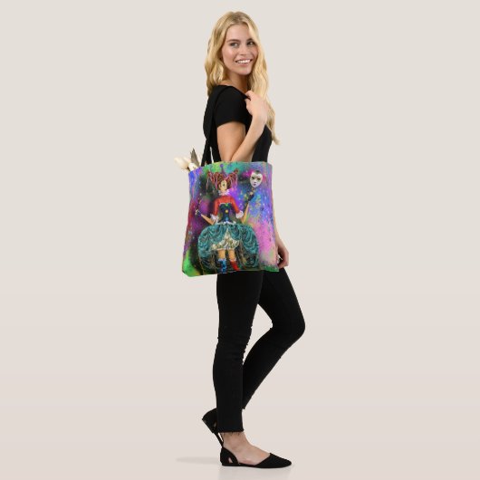 Carnaval Clown Joker Jester Canvas tas (Op model)