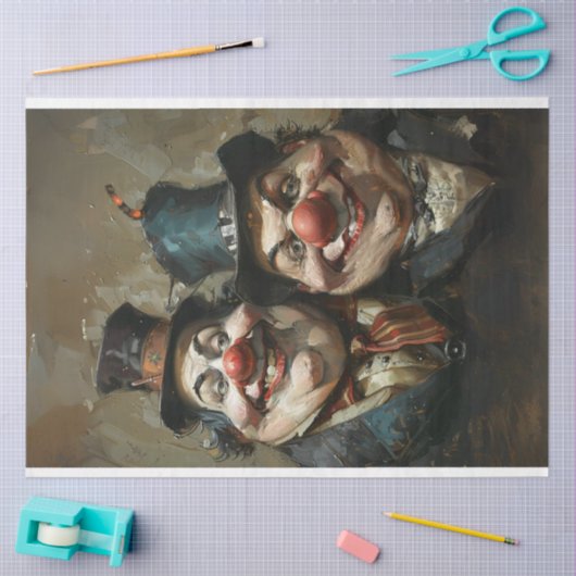 Carnaval Clowns of Whispers Decoupage Tissuepapier (Craft)