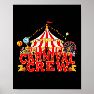 Carnaval Crew Matching Circus Personeel Tent Party Poster