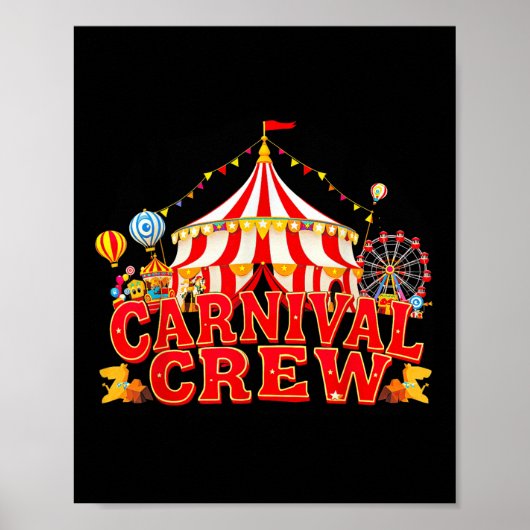 Carnaval Crew Matching Circus Personeel Tent Party Poster (Voorkant)