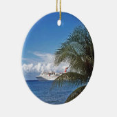 Carnaval cruiseschip aangedaan bij Grand Cayman Keramisch Ornament (Rechts)