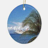 Carnaval cruiseschip aangedaan bij Grand Cayman Keramisch Ornament (Links)