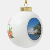 Carnaval cruiseschip aangedaan bij Grand Cayman Keramische Bal Ornament (Links)