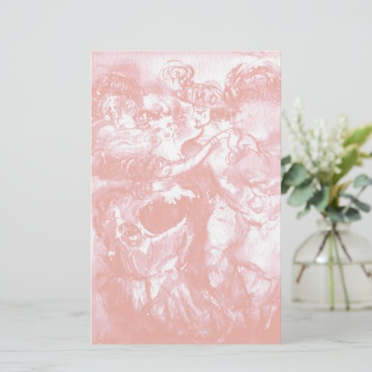 CARNAVAL DANCE ,zacht antiek roze wit Briefpapier (Staand voorkant)
