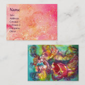 CARNAVAL DANS / Venetiaanse Masquerade Roze Sparkl Visitekaartje (Voorkant / Achterkant)