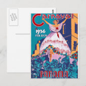 Carnaval de 1936, feb. 22-25, Panama Briefkaart (Voorkant / Achterkant)