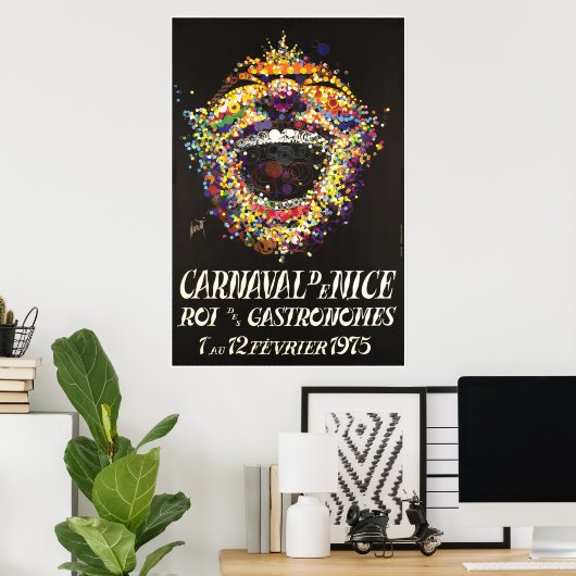 Carnaval de Nice, Roi des gastronomes, Poster (Thuiskantoor)