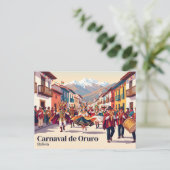Carnaval de Oruro Bolivia Briefkaart (Staand voorkant)
