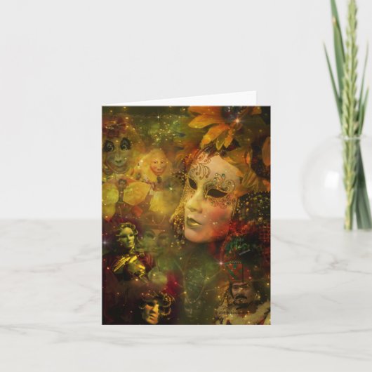 Carnaval - de Pracht van New Orleans Mardi Gras Kaart (Voorkant)