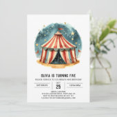 Carnaval Digitale Magische Circus Verjaardag Kaart (Staand voorkant)