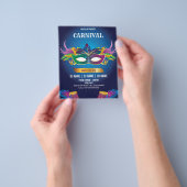 Carnaval Evenement Uitnodiging Flyer (Hand)