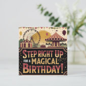 Carnaval Extravaganza Verjaardag Ontwerp Kaart (Staand voorkant)