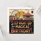 Carnaval Extravaganza Verjaardag Ontwerp Kaart (Voorkant / Achterkant in situ)