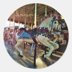 Carnaval Fair draaimolen Carrousel Paard Ronde Sticker