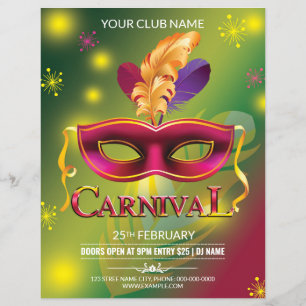 Carnaval Feest Flyer