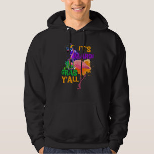 Carnaval Feest Idee Flamingo Mardi Gras 1 Hoodie
