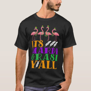 Carnaval Feest Idee Flamingo Mardi Gras T-shirt