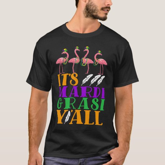 Carnaval Feest Idee Flamingo Mardi Gras T-shirt (Voorkant)