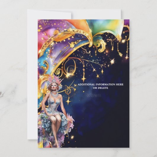 Carnaval festival LGBTQ circus viering thema Kaart (Achterkant)